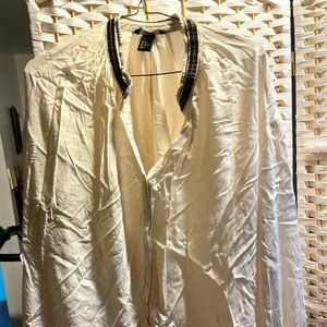 H&M long sleeve Blouse in Cream
